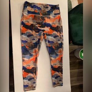 Fabletics Women's Blue and Orange Leggings size xl